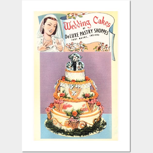 Wedding cakes by DeLuxe Pastry Shoppes Wall Art by WAITE-SMITH VINTAGE ART